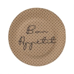 Assiettes en carton "Bon appétit"