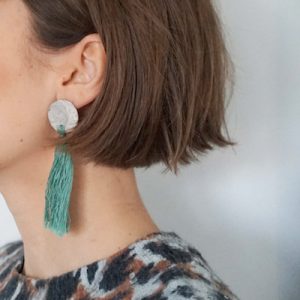 Boucles d'oreilles POMPONS rouge