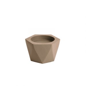 Bougeoir aluminium marron