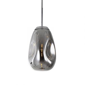 Suspension blown glass chrome
