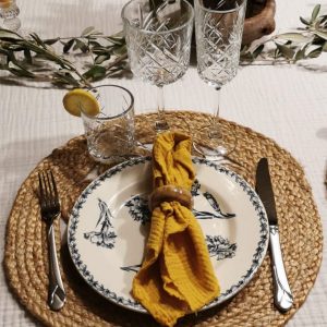 Serviette de table gaze de coton