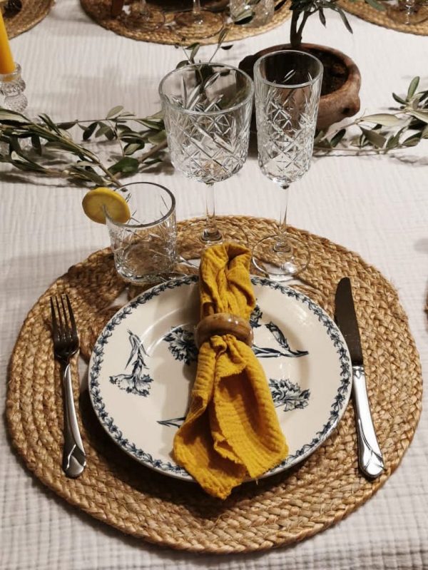 Serviette de table gaze de coton
