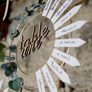 Ecriture bois : table une ...