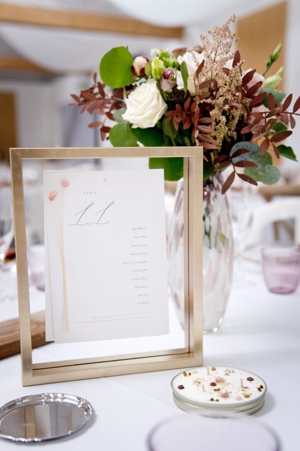Vase haut en verre rose – Image 2