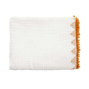 Plaid Salina écru/terracotta