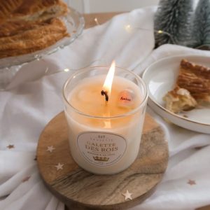 Bougie artisanale parfumée GALETTE DES ROIS